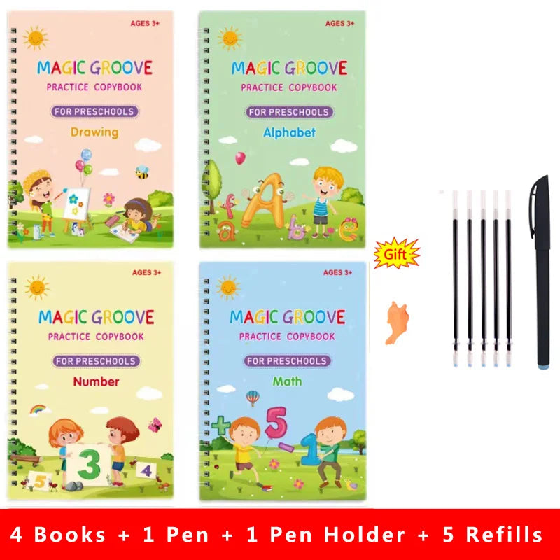 4pcs Children's Magic Copybooks