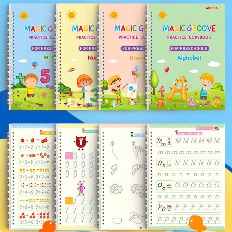 4pcs Children's Magic Copybooks