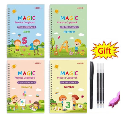 4pcs Children's Magic Copybooks
